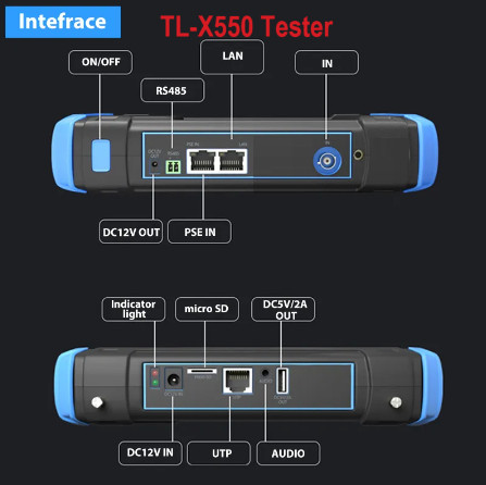 Máy test camera cảm ứng 5.5 inches IP/AHD/TVI/CVI 8.0MP (TL-X550/X550H)